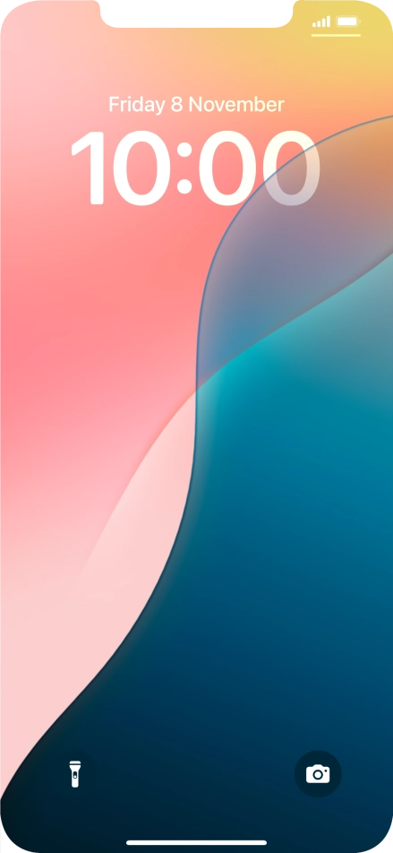 Slide your finger upwards starting from the bottom of the screen.