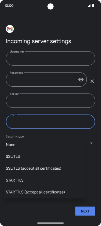 Press None.