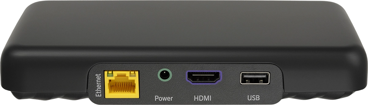 To connect your set-top box via ethernet cable, connect one end of the ethernet cable to the 