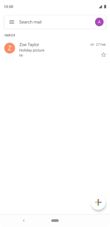 Press the email account icon.