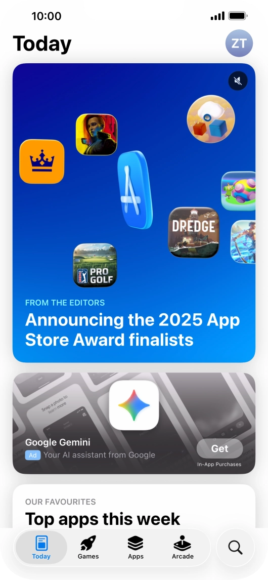 Press the search icon.