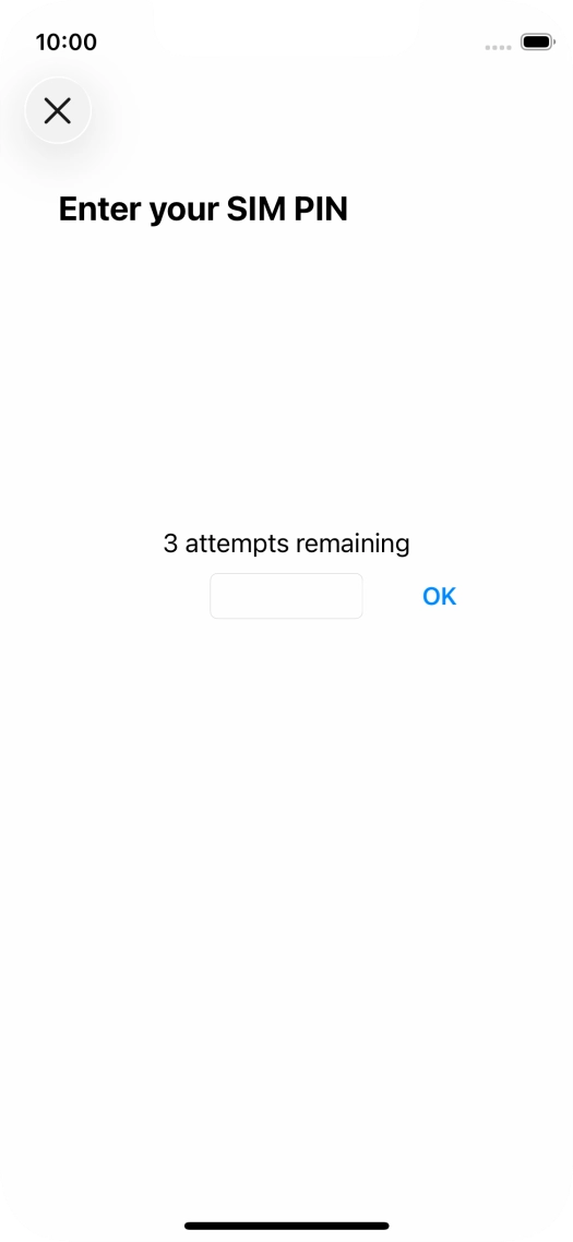 If your SIM is locked, key in your PIN and press OK. The default PIN is 1111.