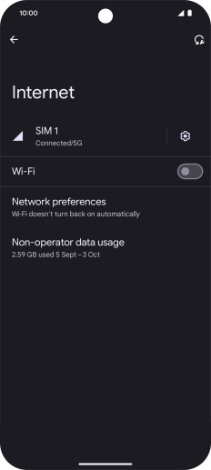 Press the indicator next to 