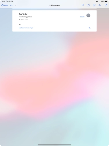 Slide your finger upwards starting from the bottom of the screen to return to the home screen.