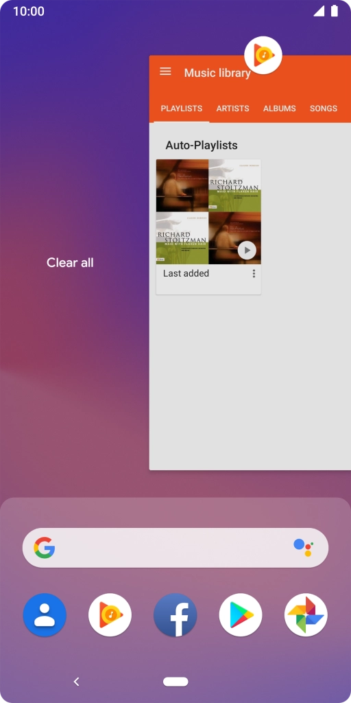 Press Clear all.