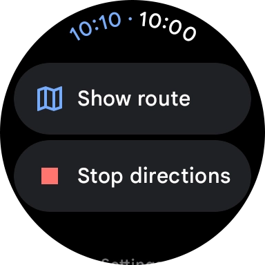 Press Show route.