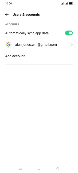Press Add account.