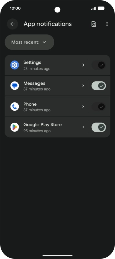 Press the drop down list.