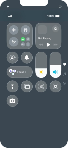 Press the flight mode icon to turn the function on or off.