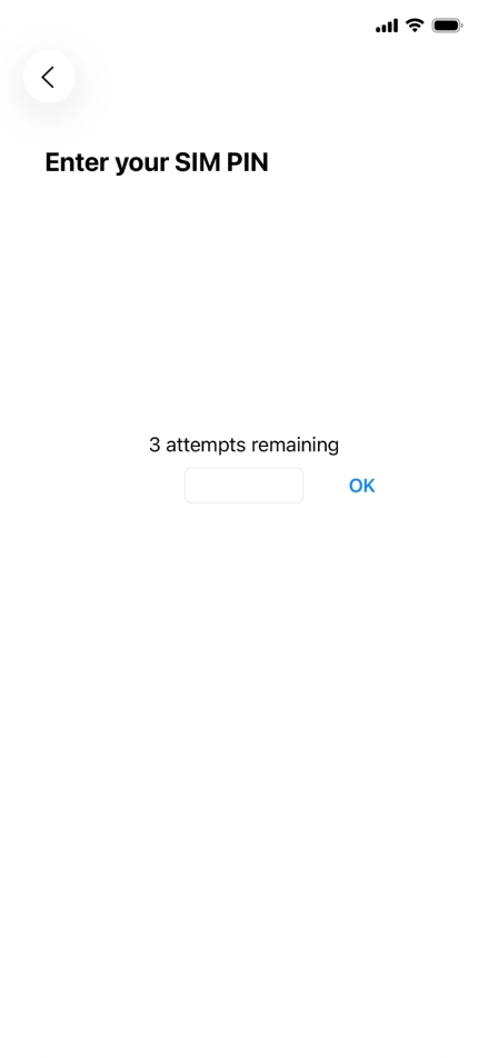 If your SIM is locked, key in your PIN and press OK. The default PIN is 1111.