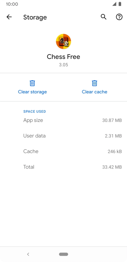Press Clear cache.