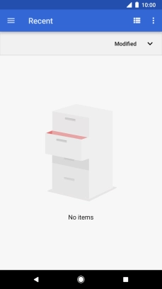 Slide your finger right starting from the left side of the screen.