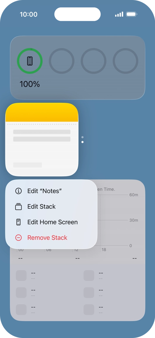 Press Edit Stack.