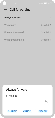 Press DISABLE.