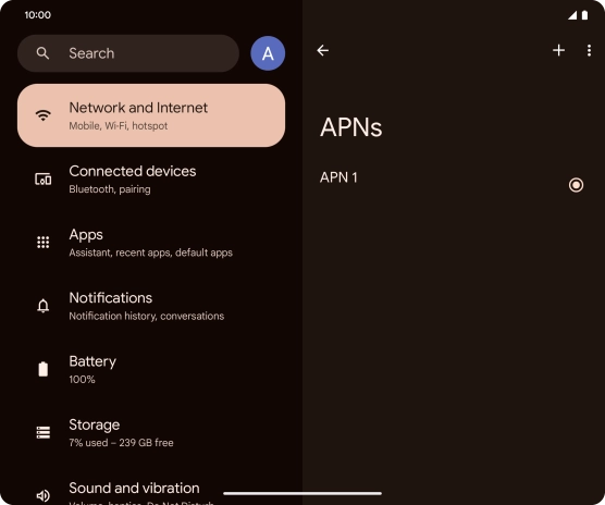 Press the add icon.