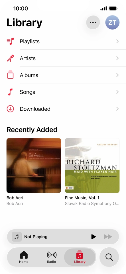 Press Playlists.