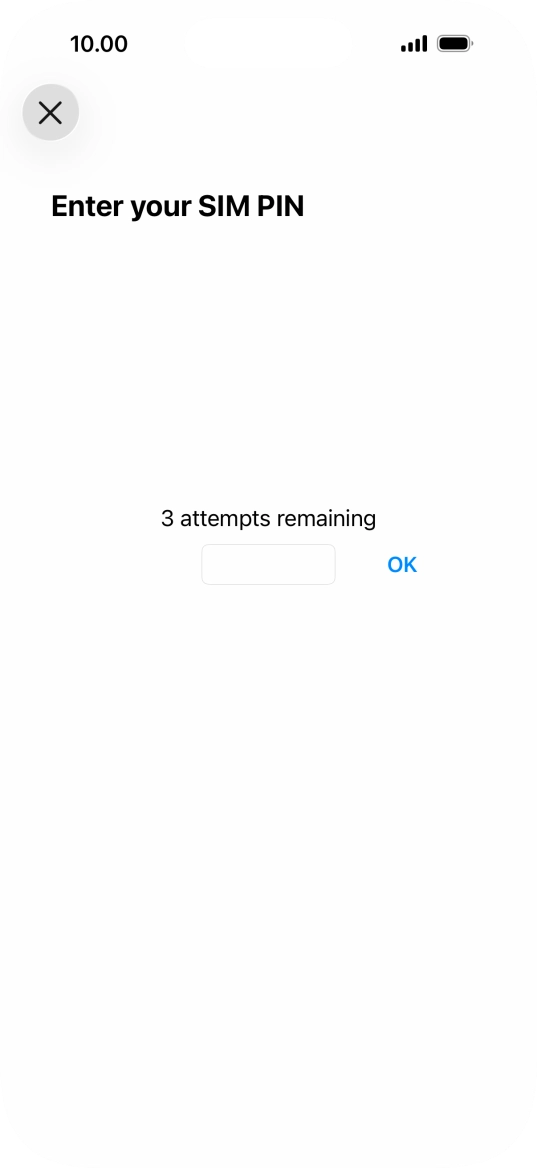 If your SIM is locked, key in your PIN and press OK. The default PIN is 1111.