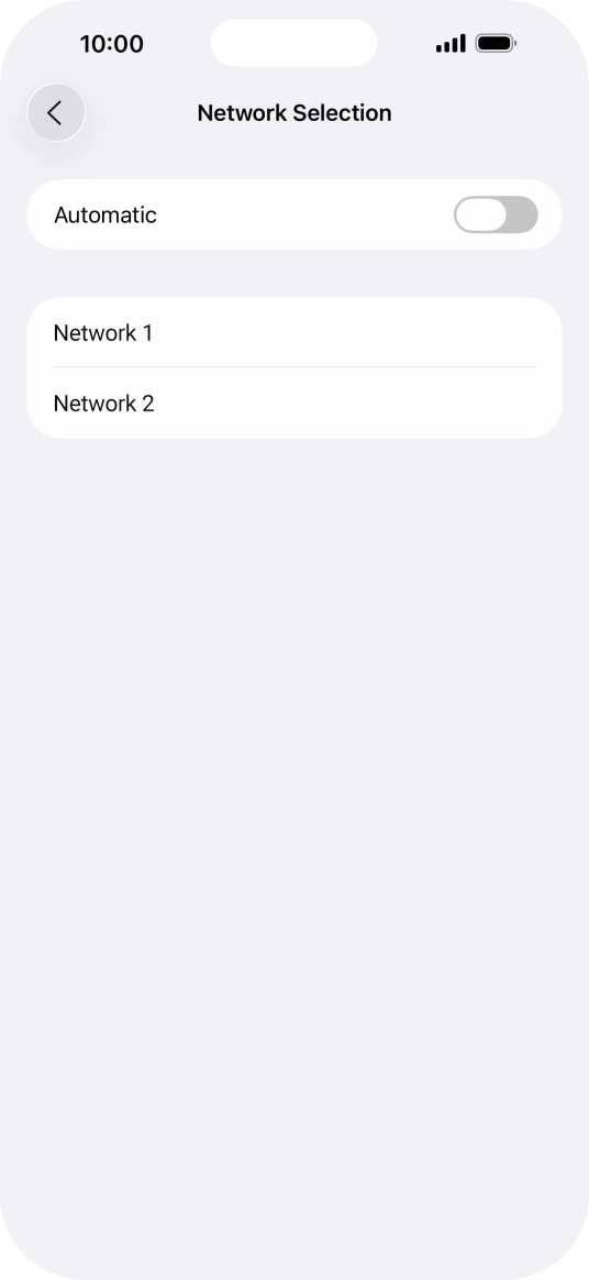 If you turn off the function, press the required network.