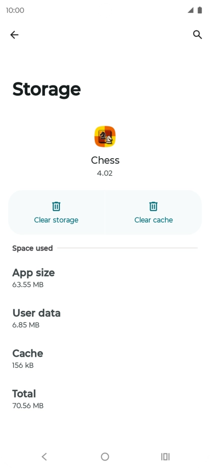 Press Clear cache.