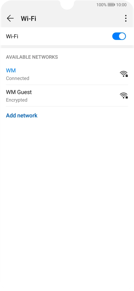 Press the menu icon.