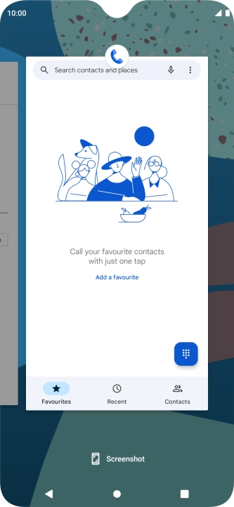 Slide your finger right starting from the left side of the screen.
