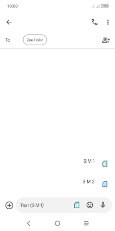 Press the required SIM.