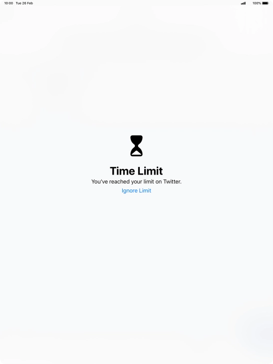 Press Ignore Limit.