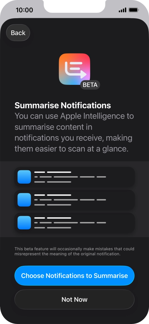 If you turn on the function, follow the instructions on the screen to select more settings.