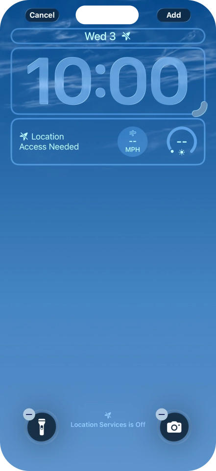 To customise the way the lock screen date is displayed, press the date widget and follow the instructions on the screen to find the required widget display mode.