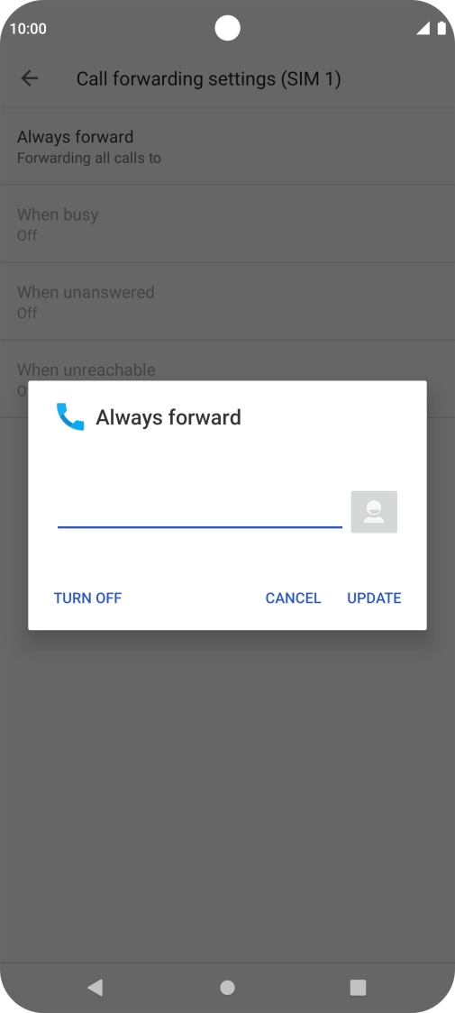 Press TURN OFF.