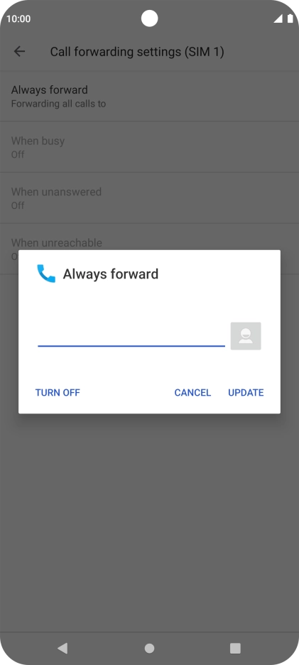 Press TURN OFF.