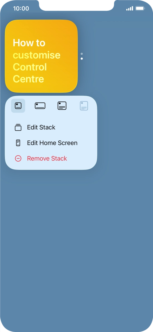 Press Edit Stack.