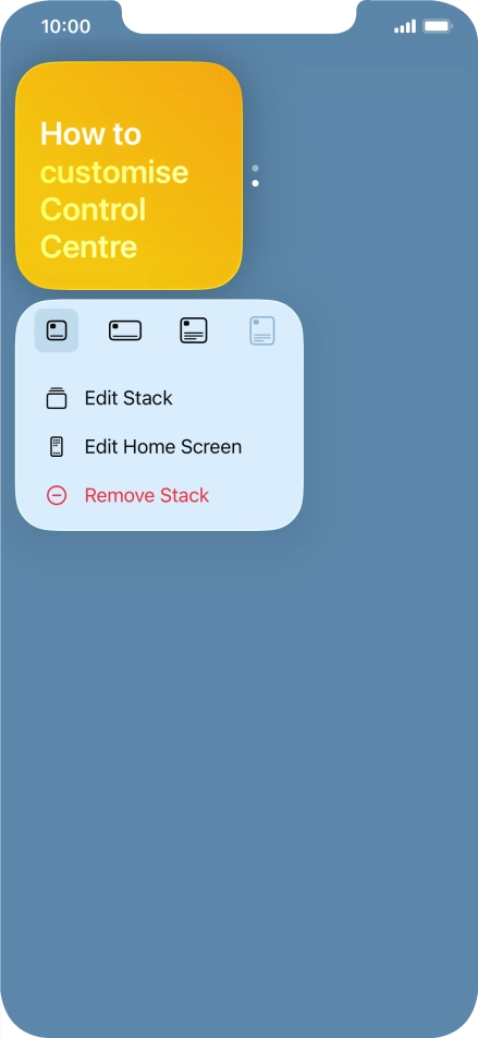 Press Edit Stack.