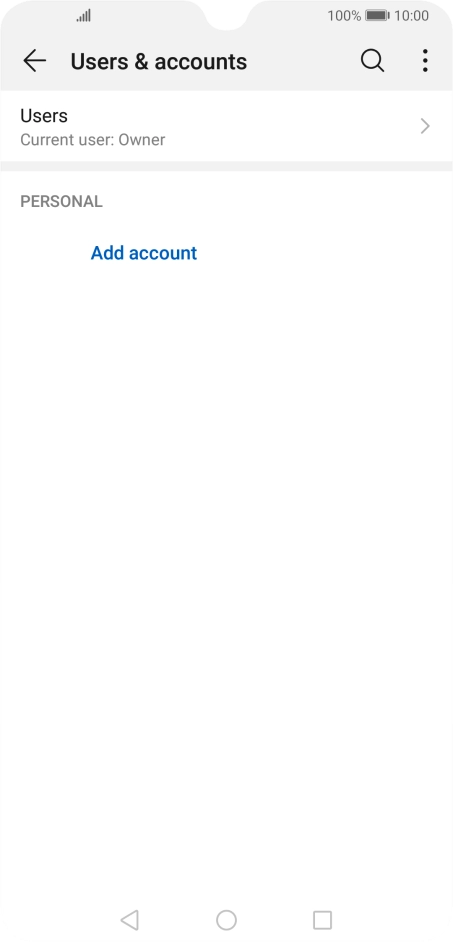 Press Add account.