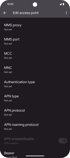 Press MMS proxy.