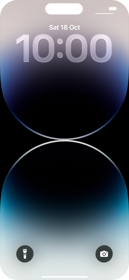 Slide your finger upwards starting from the bottom of the screen.
