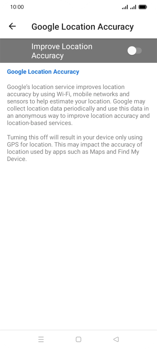 If you press the indicator next to 