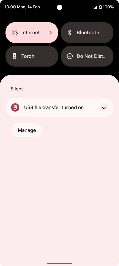Press arrow down.