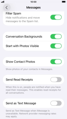 Press the indicator next to 