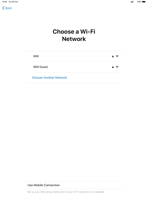 Press the required Wi-Fi network.