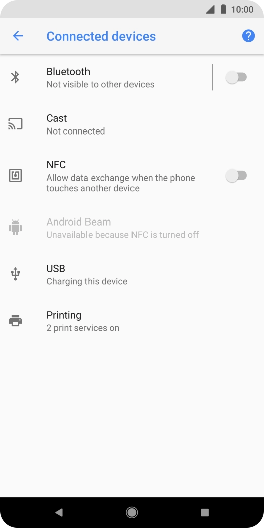 Press Bluetooth.