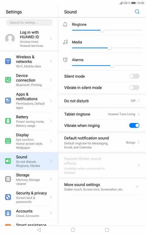 Press Tablet ringtone.