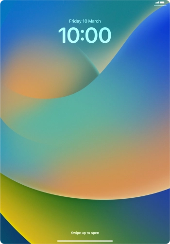 Slide your finger upwards starting from the bottom of the screen.