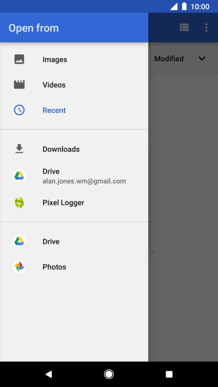 Press Images and go to the required folder.