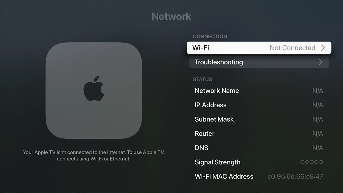 Highlight Wi-Fi.