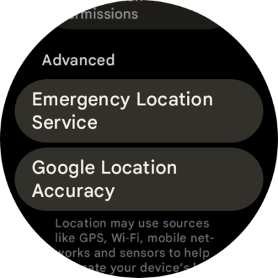 Press Emergency Location Service.