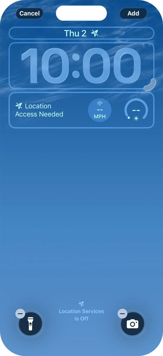 To customise the way the lock screen date is displayed, press the date widget and follow the instructions on the screen to find the required widget display mode.