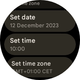 Press Set date.