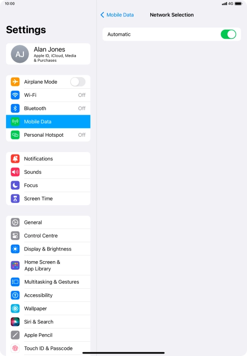 Press the indicator next to 