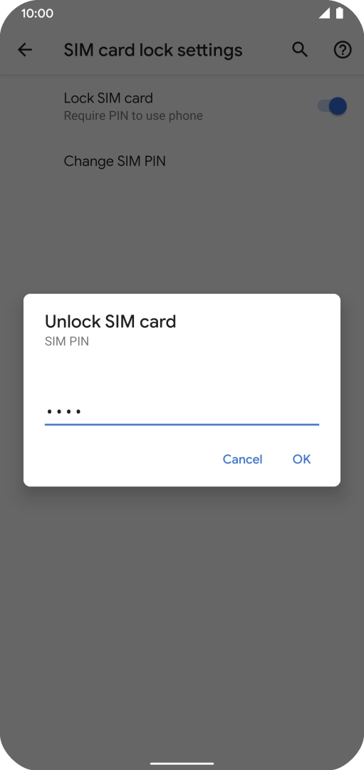 Key in your PIN and press OK. The default PIN is 1111.